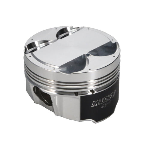 Manley Mitsubishi 4B11 86.5mm Bore 9.0:1 CR -5cc Dish Turbo Tuff Piston Set w/ Rings - 614205CE-4