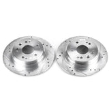 Power Stop 02-04 Honda CR-V Rear Evolution Drilled & Slotted Rotors - Pair - JBR963XPR