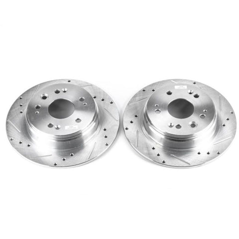 Power Stop 02-04 Honda CR-V Rear Evolution Drilled & Slotted Rotors - Pair - JBR963XPR
