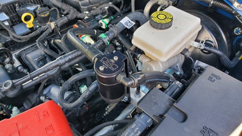 J&L 21-21.5 Ford Bronco 2.3L Ecoboost Passenger Side 3.0 Oil Separator - Black Anodized - 3078D-B