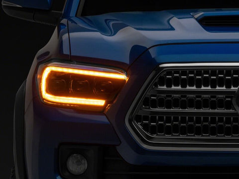 Raxiom 16-23 Toyota Tacoma CXR Series V2 LED Projector Headlights- Black Housing- Clear Lens - TT44175