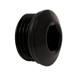 DeatschWerks 8AN ORB Male Plug Low Profile Internal Allen/Hex (Incl O-Ring) Anodized Matte Black - 6-02-0718-B