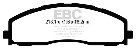 EBC 13+ Ford F250 (inc Super Duty) 6.2 (2WD) Ultimax2 Front Brake Pads - UD1680
