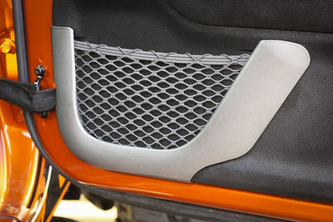 Rugged Ridge 11-18 Jeep Wrangler JK Brush Silver Front Door Net Trim - 11152.21
