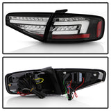 Spyder 13-16 Audi A4 4DR LED Tail Lights LED Clear Reverse Lights - Black ALT-YD-AA413-SEQ-BK - 5087171
