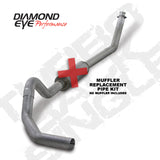 Diamond Eye KIT 4in TB MFLR RPLCMENT PIPE SGL AL: 98.5 - 02 DODGE CUMMINS 5.9L - K4212A-RP
