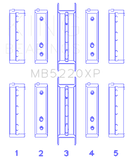 King Subaru WRX/STi EJ20 EJ22 EJ25 Flange #3 Position Performance Main Bearing Set - Size STD - MB5220XP