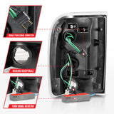 ANZO 1993-1997 Ford  Ranger LED Tail Lights w/ Light Bar Black Housing Clear Lens - 311359