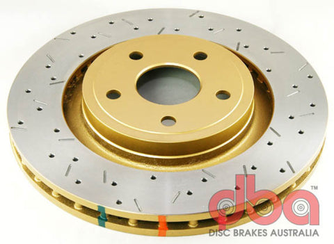 DBA 06-10 Jeep Grand Cherokee SRT-8 360mm Dia Front Drilled & Slotted T3 4000 Series Rotor - 42532XS
