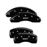 MGP 4 Caliper Covers Engraved Front & Rear MGP Black finish silver ch - 20217SMGPBK