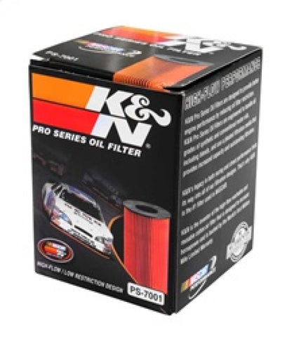 K&N Pro Series Oil FIlter 1.188in ID x 2.125in OD x 2.688in H for 99-01 Cadillac Catera - PS-7001