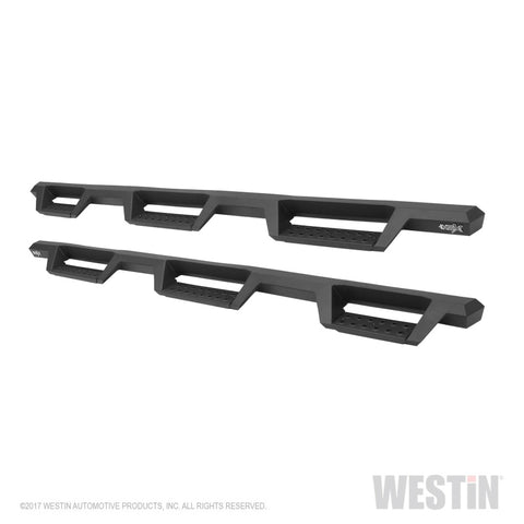 Westin 14-18 Chevrolet Silverado 1500 DC 6.5ft Bed HDX Drop W2W Nerf Step Bars - Tex. Blk - 56-534595