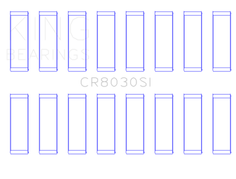King Engine Bearings Chrysler Jeep V8 287 4.7L (Size +0.50mm) Connecting Rod Bearing Set - CR8030SI0.5