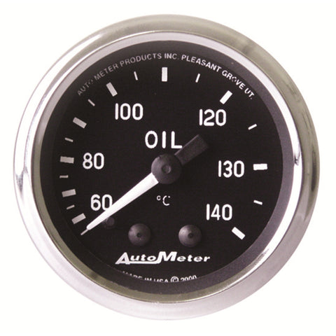 Autometer Cobra 2 1/16in 60-140 Deg Celsius Mechanical Oil Temperature Gauge - 201008