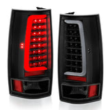 ANZO 2007-2014 Chevy Tahoe LED Taillight Plank Style Black w/Clear Lens - 311321