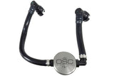 J&L 2018-2023 Ford Mustang GT Passenger Side Oil Separator 3.0 - Clear Anodized - 3024P-C