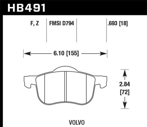 Hawk Performance Ceramic Street Brake Pads - HB491Z.693