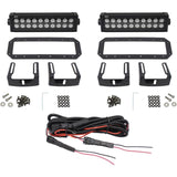 Westin HDX Flush Mount B-FORCE LED Light Kit (Set of 2) w/wiring harness - Black - 57-0035
