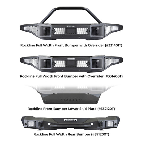 Go Rhino 21-24 Ford Bronco (Excl. Sport) Rockline Front Bumper Lower Skid Plate - 332120T