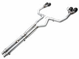 AWE 2024 Ford Mustang GT Fastback S650 RWD Track Edition Cat-Back Exhaust w/ Quad Diamond Black Tips - 3020-43650