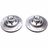 Power Stop 84-86 Ford Mustang Front Evolution Drilled & Slotted Rotors - Pair - AR8118XPR