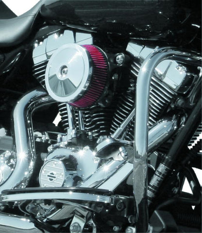 S&S Cycle Dished Bobber Air Cleaner Cover w/ Machined Highlights  - Chrome - 170-0120