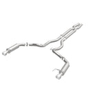 MagnaFlow Cat Back, SS, 3in, Competition, Dual Split Polished 4.5in Tips 2015 Ford Mustang GT V8 5.0 - 19101