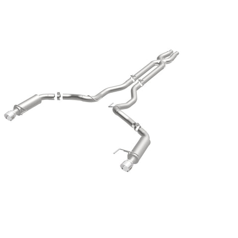 MagnaFlow Cat Back, SS, 3in, Competition, Dual Split Polished 4.5in Tips 2015 Ford Mustang GT V8 5.0 - 19101