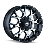 Mayhem 8015 Warrior 18x9 / 6x135 BP / -12mm Offset / 106mm Hub Black/Machined Face Wheel - 8015-8937B