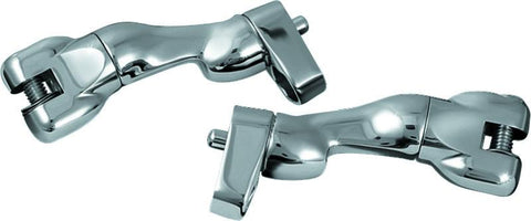 Kuryakyn Adjustable Passenger Peg Mounts For Harley-Davidson Touring and Indian Models Chrome - 7504