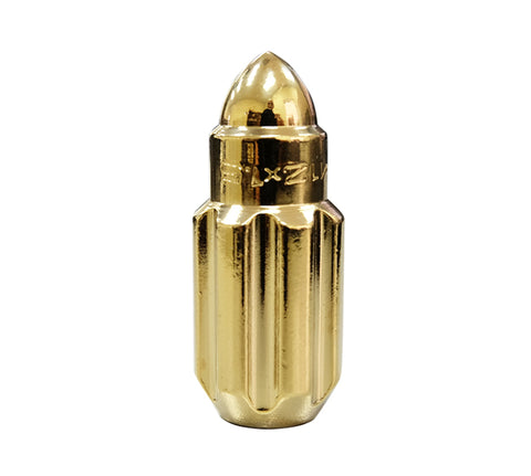 NRG 500 Series M12 X 1.5 Bullet Shape Steel Lug Nut Set - 21 Pc w/Lock Key - Chrome Gold - LN-LS500CG-21