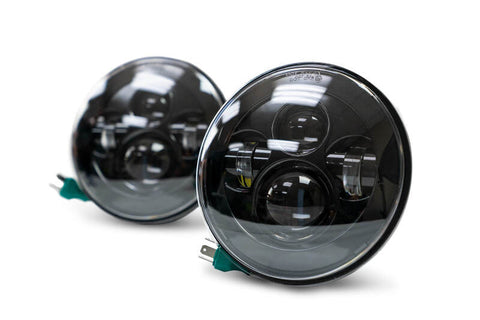 DV8 Offroad 07-18 Jeep Wrangler JK LED Projector Headlights w/ Angel Eyes - HL7JK-02