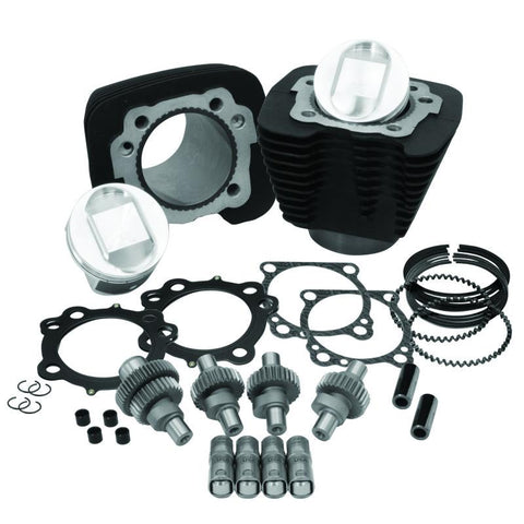 S&S Cycle 00-21 Sportster Models 1200cc to 1250cc Hooligan Kit - Wrinkle Black - 910-0701