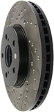 StopTech 02 Lexus ES 250/300/330/350 / 05-07 Toyota Avalon Slotted & Drilled Right Front Rotor - 127.44125R
