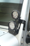 Rugged Ridge 07-18 Jeep Wrangler JK Semi-Gloss Black A Pillar Light Mount - 11232.30