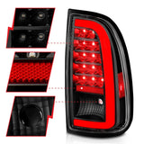 ANZO 00-06 Toyota Tundra LED Taillights w/ Light Bar Black Housing Clear Lens - 311411