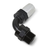 Russell Performance Hose End #8 Hose to #8 Radius Inlet Port 90 Deg Blk/Clr - 612473