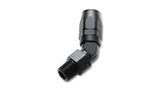Vibrant -8AN Male NPT 45Degree Hose End Fitting - 1/2 NPT - 26405