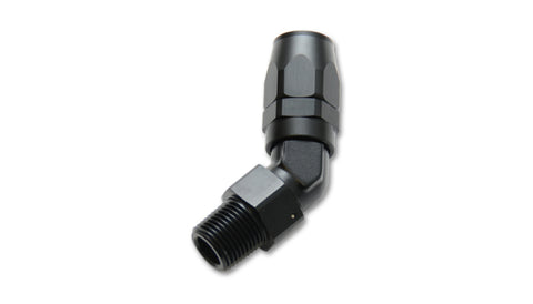 Vibrant -8AN Male NPT 45Degree Hose End Fitting - 1/2 NPT - 26405