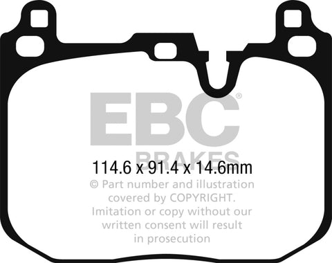 EBC 16-19 Mini Hardtop (F55) J.C Works 2.0T Bluestuff Front Brake Pads - DP52271NDX