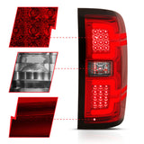 ANZO 2014-2018 Chevy Silverado 1500 LED Taillights Red/Clear - 311292