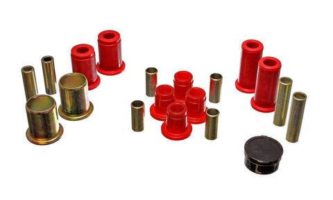 Energy Suspension 87-96 Dodge Dakota 2WD Red Front End Control Arm Bushing Set - 5.3115R