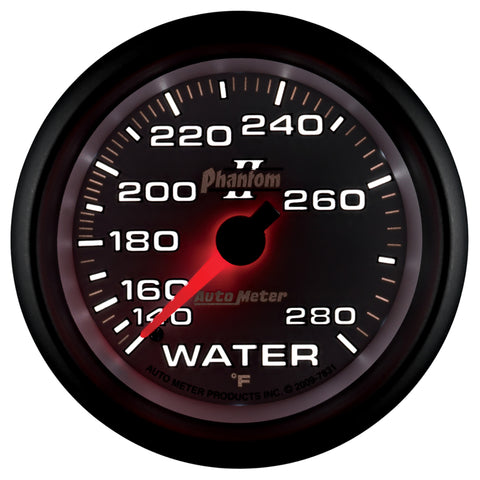Autometer Phantom II 2-5/8in 140-280 Degree F Mechanical Water Gauge - 7831