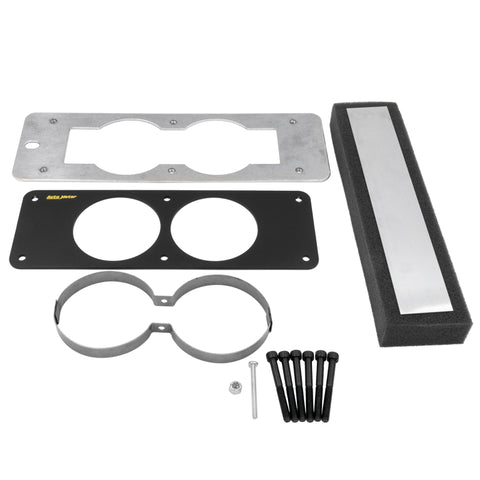 Autometer 87-93 Ford Mustang Black Dual Gauge Cage - 50102