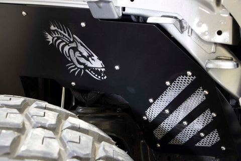 Fishbone Offroad 2018+ Jeep Wrangler/Gladiator - Black Powdercoat Front Inner Fenders - FB33193F
