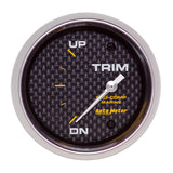 Autometer Marine Carbon Fiber Gauge 2-5/8in Electric Trim Level Gauge 0OHM Down - 90OHM Up - 200767-40