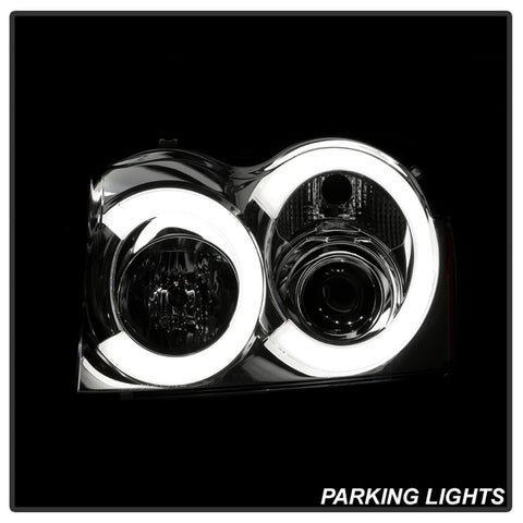 Spyder 05-07 Jeep Grand Cherokee - Light Bar Projector Headlights - Chrome - PRO-YD-JGC05V2-LB-C - 5086112