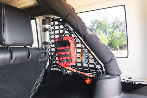 DV8 Offroad 07-18 Jeep Wrangler JK 4-Door Pocketed Rear Window Molle Panels - MPJK-02