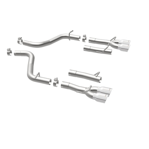 MagnaFlow Axle-Back, SS, 2.5in, Quad Split Rear 3.5in Tip 2015 Dodge Challenger 3.6L V6 - 19218