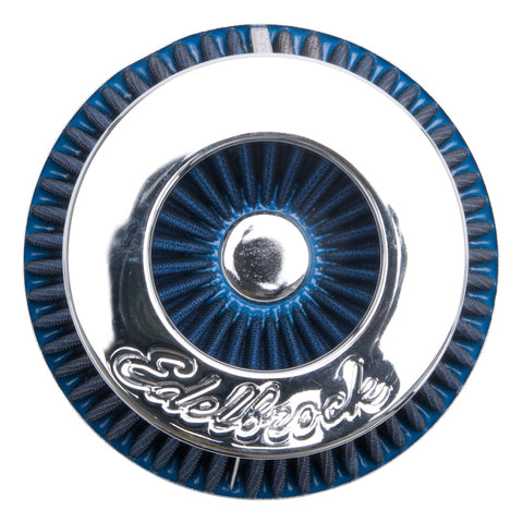 Edelbrock Air Filter Pro-Flo Series Conical 6 7In Tall Blue/Chrome - 43643